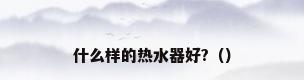 什么样的热水器好?（）