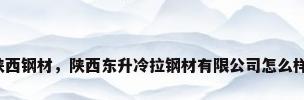 陕西钢材，陕西东升冷拉钢材有限公司怎么样？