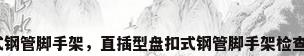 盘销式钢管脚手架，直插型盘扣式钢管脚手架检查标准？