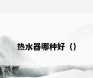 热水器哪种好（）