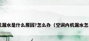 空调内机漏水是什么原因?怎么办（空调内机漏水怎么处理?）