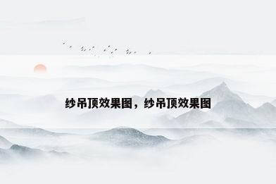 纱吊顶效果图，纱吊顶效果图