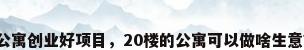 公寓创业好项目，20楼的公寓可以做啥生意？