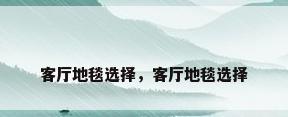 客厅地毯选择，客厅地毯选择
