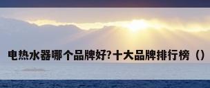 电热水器哪个品牌好?十大品牌排行榜（）
