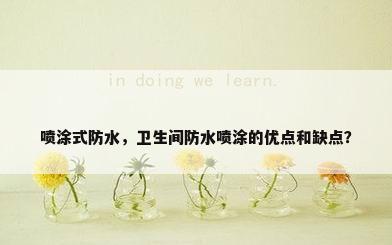 喷涂式防水，卫生间防水喷涂的优点和缺点？