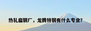热轧扁钢厂，龙腾特钢有什么专业？