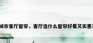 城市客厅窗帘，客厅选什么窗帘好看又实惠？