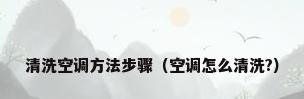 清洗空调方法步骤（空调怎么清洗?）