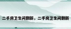 二手房卫生间翻新，二手房卫生间翻新