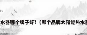 太阳能热水器哪个牌子好?（哪个品牌太阳能热水器比较好）