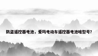 防盗遥控器电池，爱玛电动车遥控器电池啥型号？