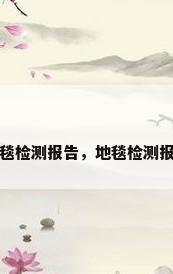 地毯检测报告，地毯检测报告