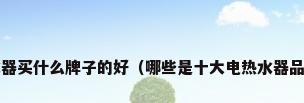 热水器买什么牌子的好（哪些是十大电热水器品牌?）