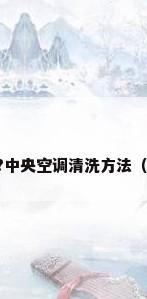 中央空调如何清洗?中央空调清洗方法（酒店中央空调清洗）