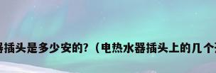 洗澡用的电热水器插头是多少安的?（电热水器插头上的几个开关有什么作用?）