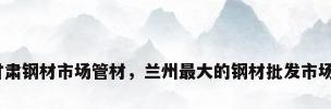 甘肃钢材市场管材，兰州最大的钢材批发市场？