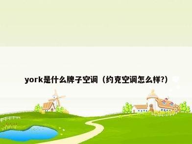 york是什么牌子空调（约克空调怎么样?）