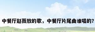 中餐厅赵薇放的歌，中餐厅片尾曲谁唱的？