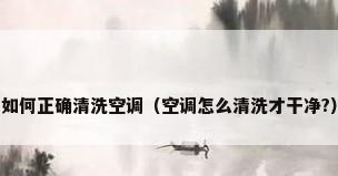 如何正确清洗空调（空调怎么清洗才干净?）