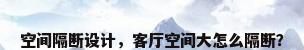 空间隔断设计，客厅空间大怎么隔断？