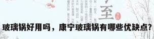 玻璃锅好用吗，康宁玻璃锅有哪些优缺点？