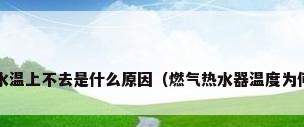 燃气热水器水温上不去是什么原因（燃气热水器温度为何调不上去?）