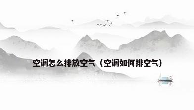 空调怎么排放空气（空调如何排空气）