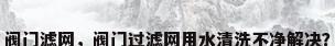 阀门滤网，阀门过滤网用水清洗不净解决？