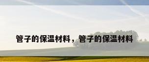管子的保温材料，管子的保温材料