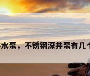 不锈钢深井水泵，不锈钢深井泵有几个机械密封？