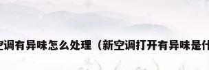 新买的空调有异味怎么处理（新空调打开有异味是什么原因）
