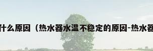 热水器水温不稳定是什么原因（热水器水温不稳定的原因-热水器水温忽冷忽热如何解决）