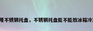 家用不锈钢托盘，不锈钢托盘能不能放冰箱冷冻？
