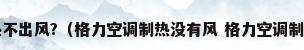 格力空调为什么制热不出风?（格力空调制热没有风 格力空调制热没有风是什么原因）