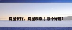 猫屋餐厅，猫屋和漫囧哪个好用？