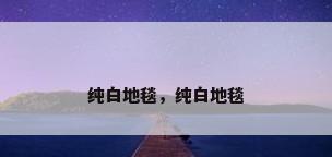 纯白地毯，纯白地毯