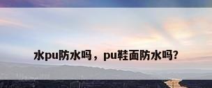 水pu防水吗，pu鞋面防水吗？