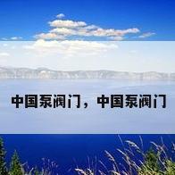 中国泵阀门，中国泵阀门