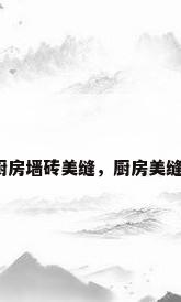 厨房墙砖美缝，厨房美缝？