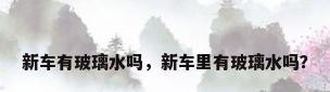 新车有玻璃水吗，新车里有玻璃水吗？