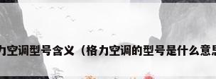 格力空调型号含义（格力空调的型号是什么意思?）