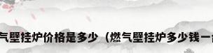 燃气壁挂炉价格是多少（燃气壁挂炉多少钱一台）