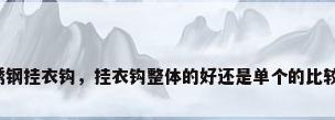 不锈钢挂衣钩，挂衣钩整体的好还是单个的比较好？