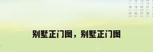 别墅正门图，别墅正门图
