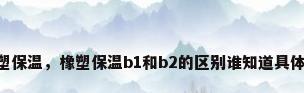 b1级橡塑保温，橡塑保温b1和b2的区别谁知道具体有哪些？