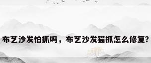 布艺沙发怕抓吗，布艺沙发猫抓怎么修复？