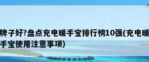 充电暖手宝哪个牌子好?盘点充电暖手宝排行榜10强(充电暖手宝10大品牌...（充电暖手宝暖手宝使用注意事项）