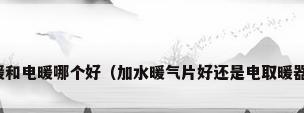 水暖和电暖哪个好（加水暖气片好还是电取暖器好）