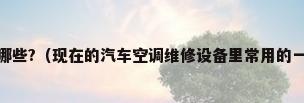 汽车空调维修工具有哪些?（现在的汽车空调维修设备里常用的一体机必须具有那几项功能?）